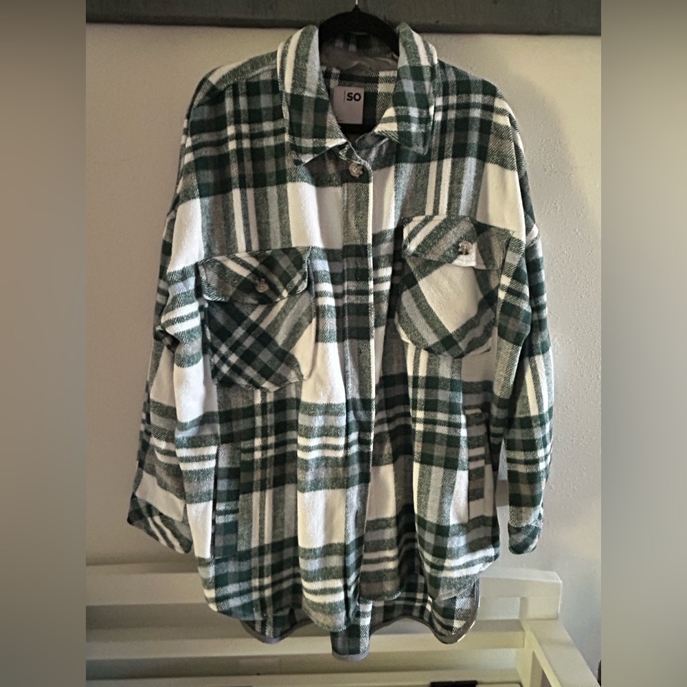 SO Checkered Green and White Jacket